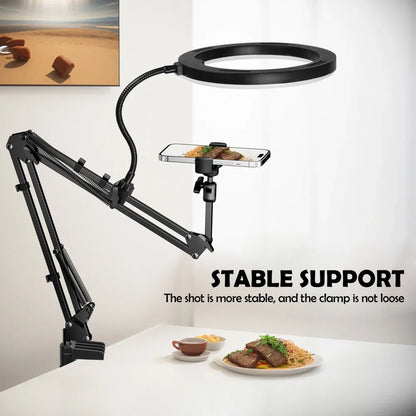Portable LED Ring Light with Phone Clip