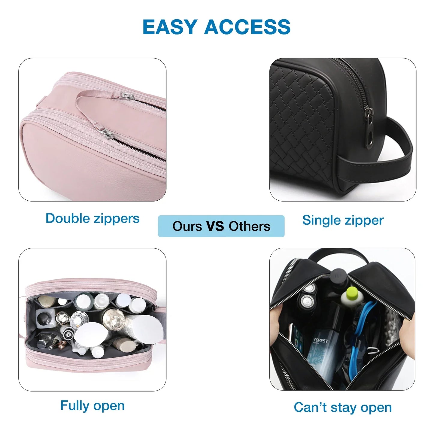 Waterproof Travel Toiletry Bag for Men and Women