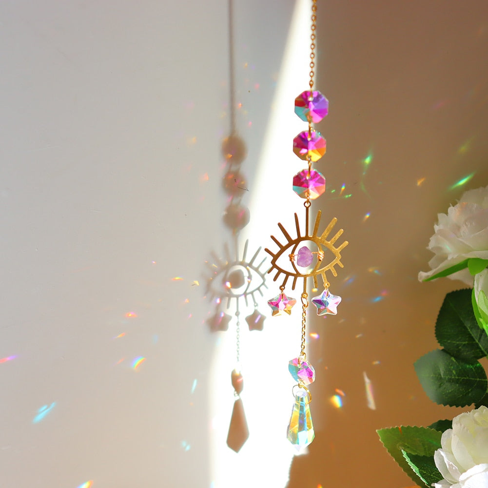 Beautiful Crystal Wind Chime Sun Catcher Ornament