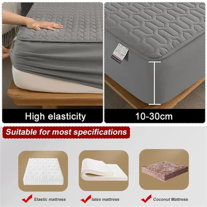 Breathable Waterproof Fitted Latex Mattress Protector Cover - Fesara
