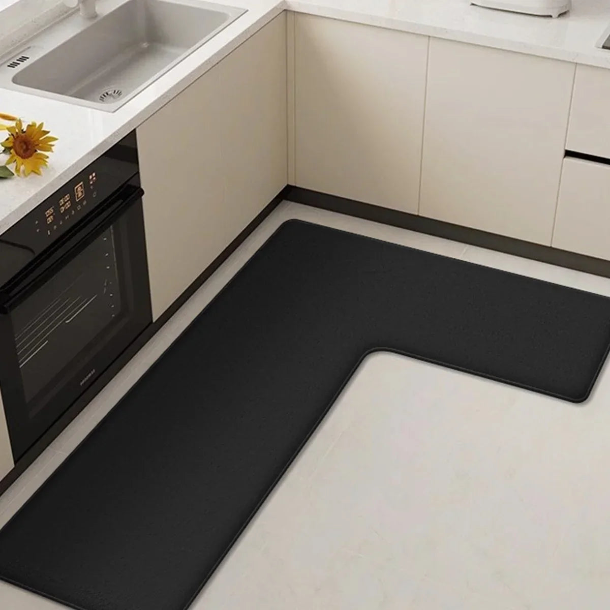 Premium Soft L-Shaped Kitchen Floor Mat