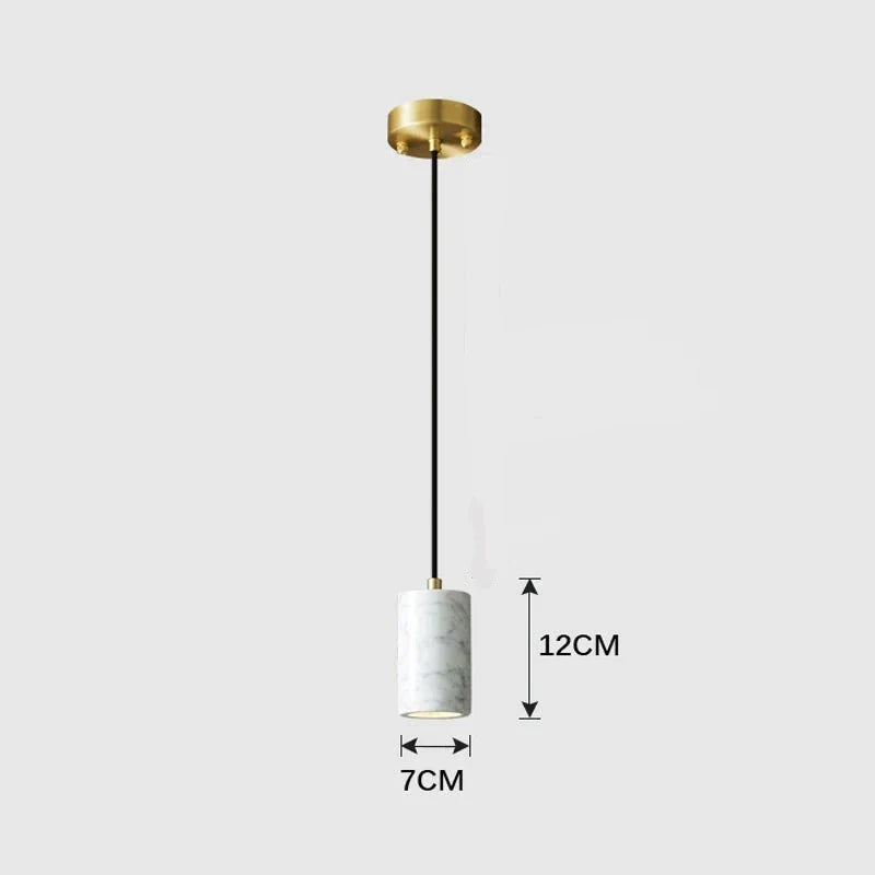 Simple Marble Hanging LED Light
