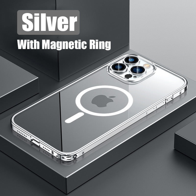 Strong Metal Phone Case with Magnetic Closure