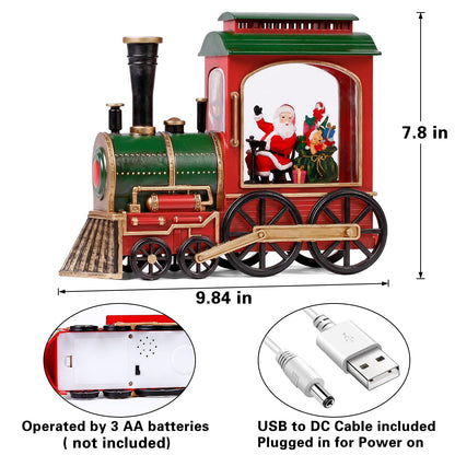 Festive Holiday Musical Christmas Train Box