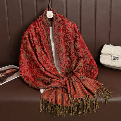 Soft Women's Cashmere Scarf Luxury Warm Print - Fesara