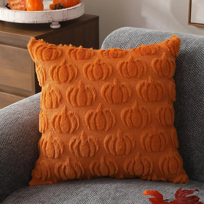 Plush Faux Fur Autumn Pillow Cover