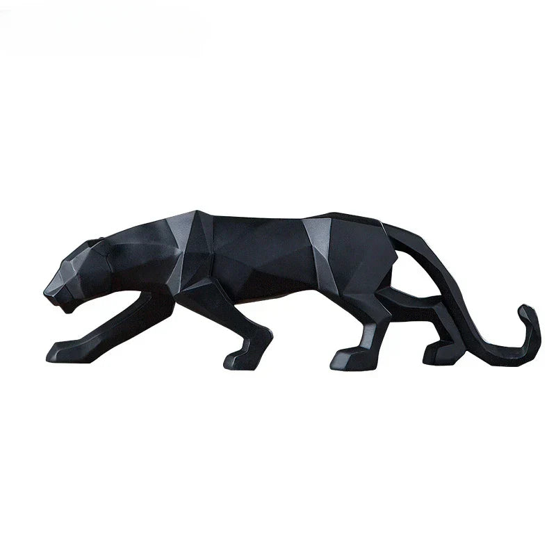 Unique Resin Leopard Figurine Decor Statue