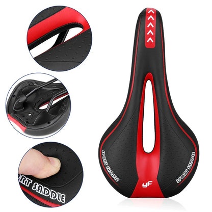 Extra Soft Gel Bicycle Saddle – Comfortable Bike Seat with Hollow Design for MTB and Road Biking, Non-Slip Surface, and Enhanced Airflow-2