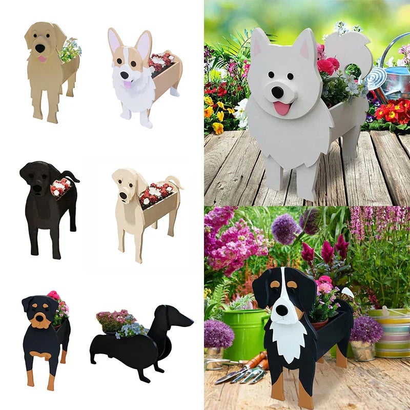 Cute Dog Planter Pot - Fun Pet Flower Container
