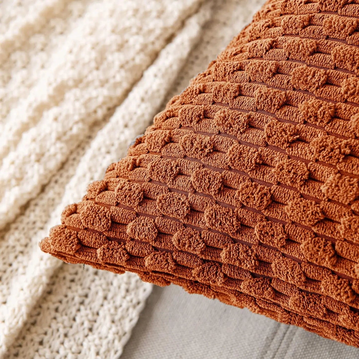 Cozy Striped Velvet Cushion Pillow for Home Decor