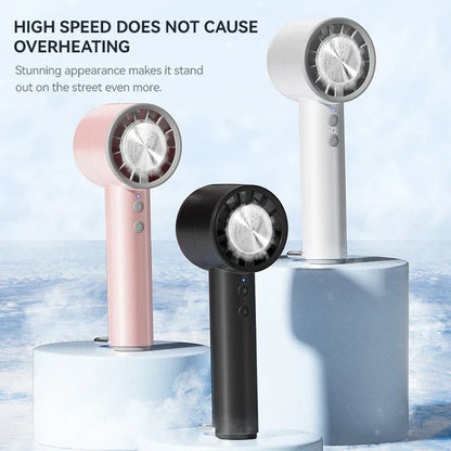 Compact Rechargeable Mini Handheld Fan with LED Display