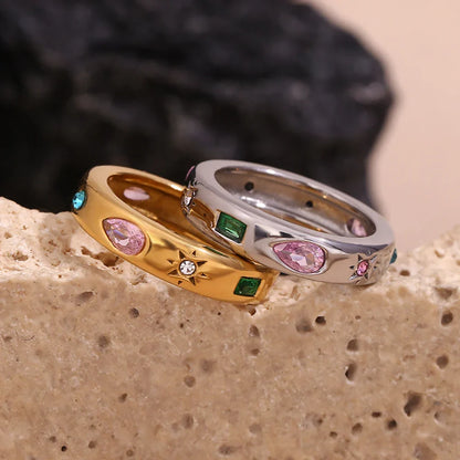 Luxury 18k Gemstone Cocktail Ring