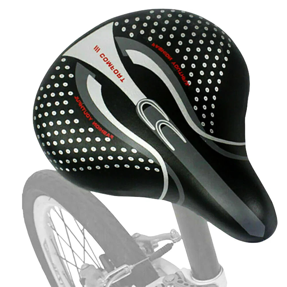 Soft Padded Wide Bike Seat with Cushion for Comfort Riding - Fesara