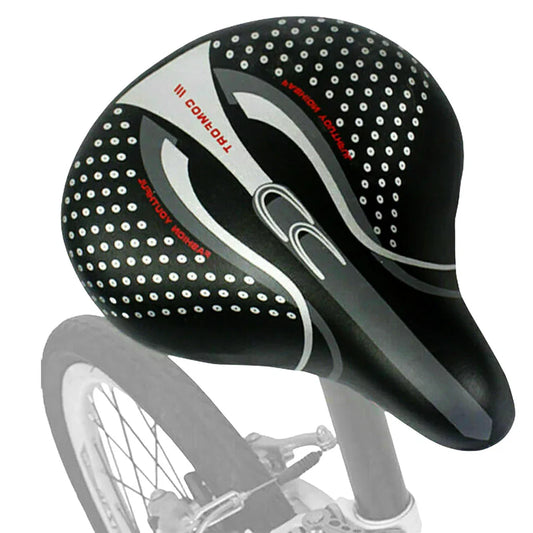 Soft Padded Wide Bike Seat with Cushion for Comfort Riding - Fesara