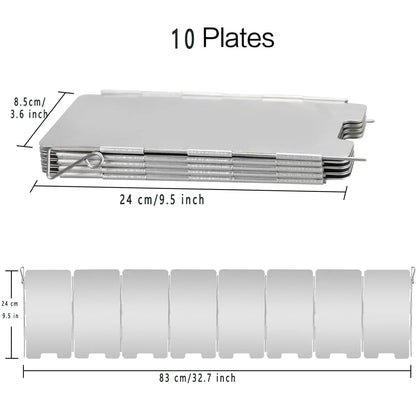 Portable Stainless Steel Camping Windscreen
