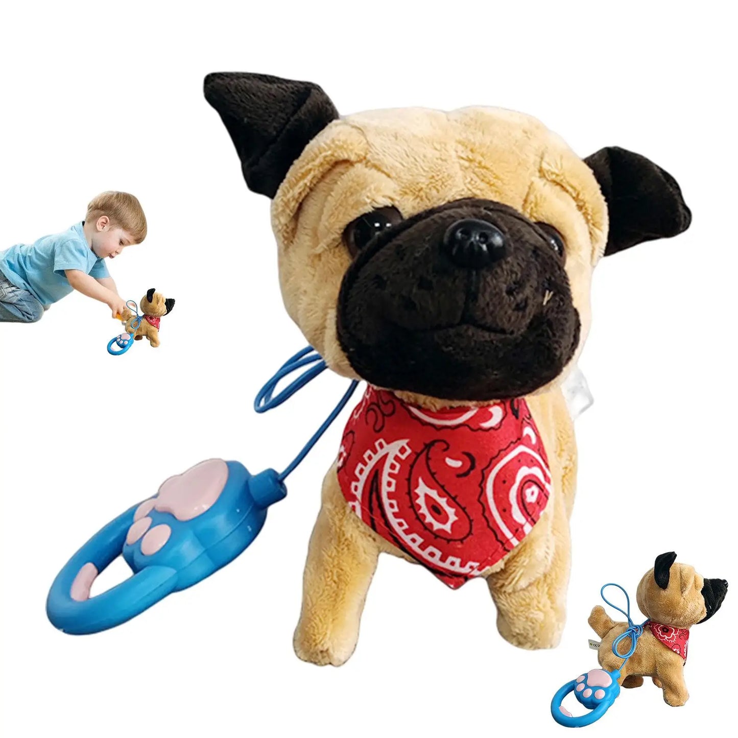 Cuddly Puppy Robot Toy with Remote and Leash
