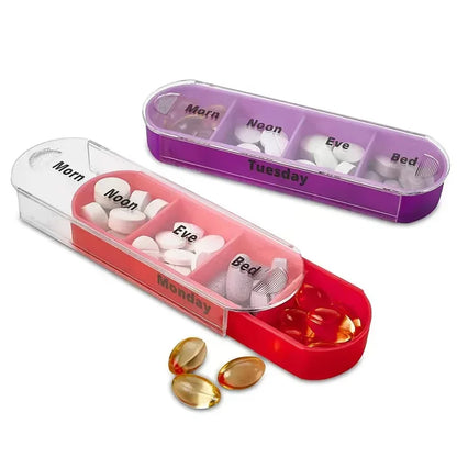 Daily Pill Box Organizer 7 Day Portable Case