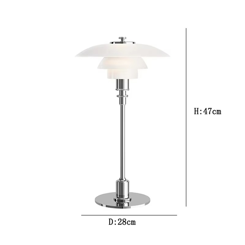 Vintage Style Glass Desk Lamp