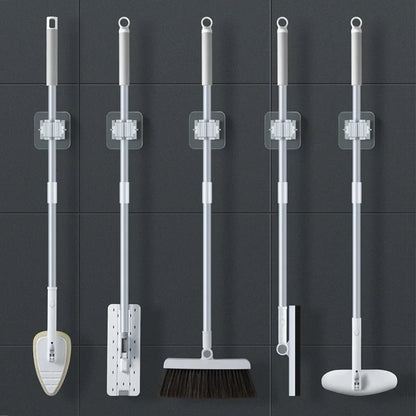Easy Install Adhesive Wall Mop Holder Set of 4