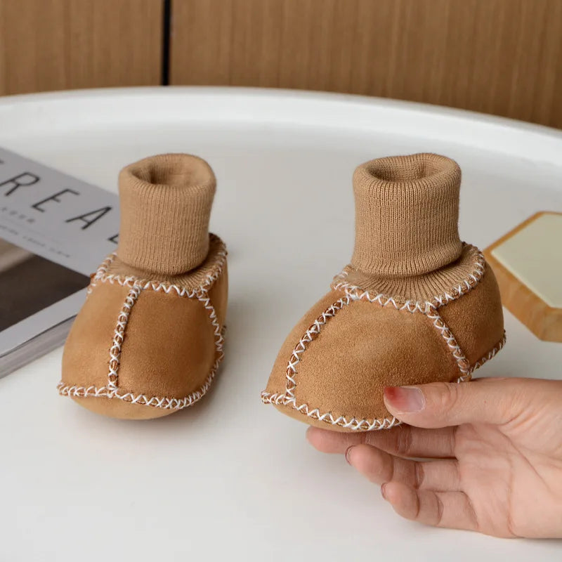 Cozy Infant Booties with Soft Fleece Lining