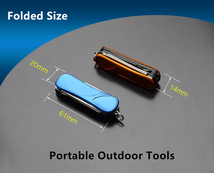 Practical 10in1 Steel Multi Tool Keychain