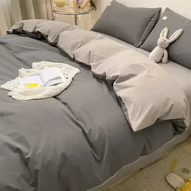 Soft Reversible Duvet Cover Set