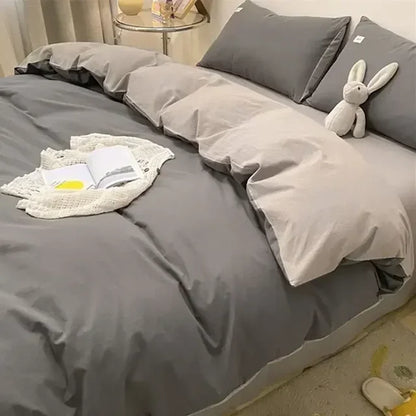 Soft Reversible Duvet Cover Set