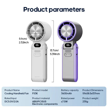 Portable Mini Handheld Fan with Rechargeable Battery