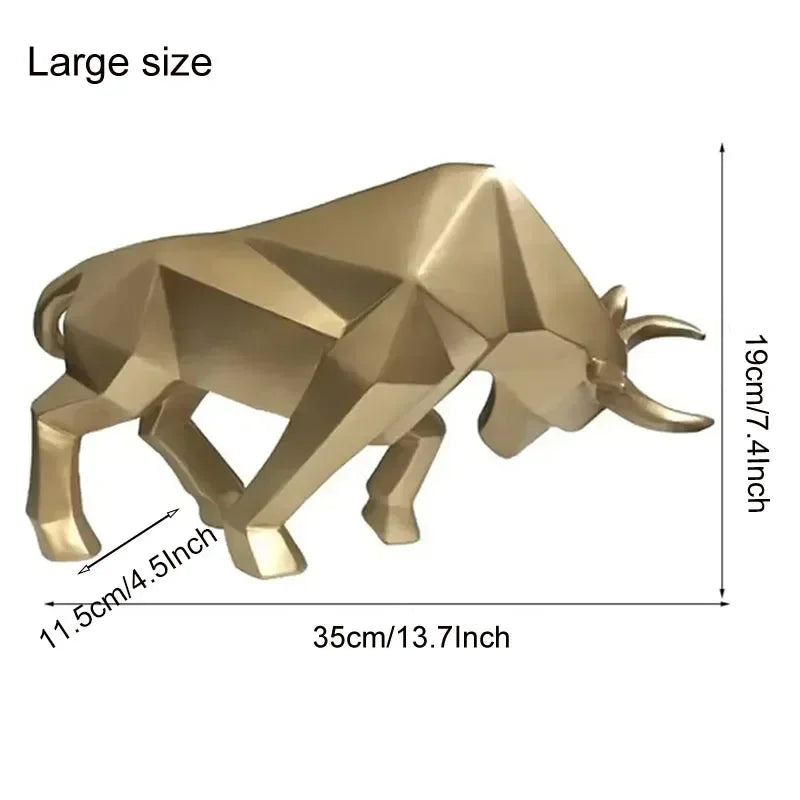 Stylish Bull Resin Figurine Modern Nordic Decor