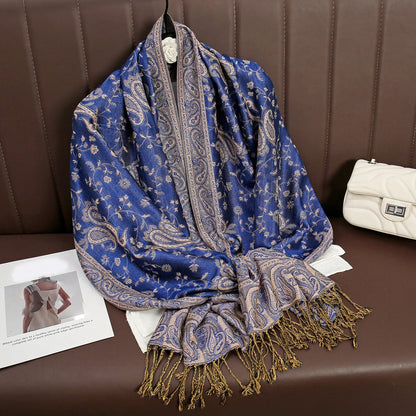 Soft Women's Cashmere Scarf Luxury Warm Print
