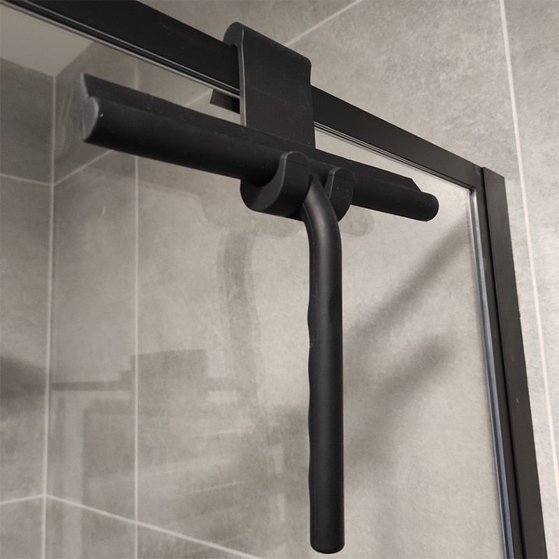 Easy Hang Shower Squeegee with Hook, Black - Fesara