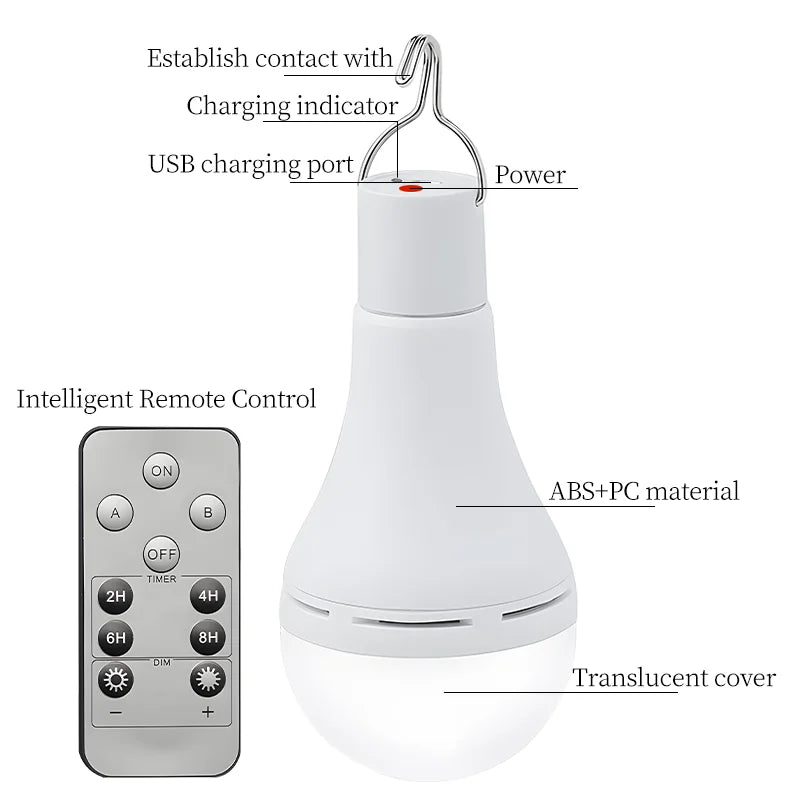 Portable LED Solar Powered Camp Light