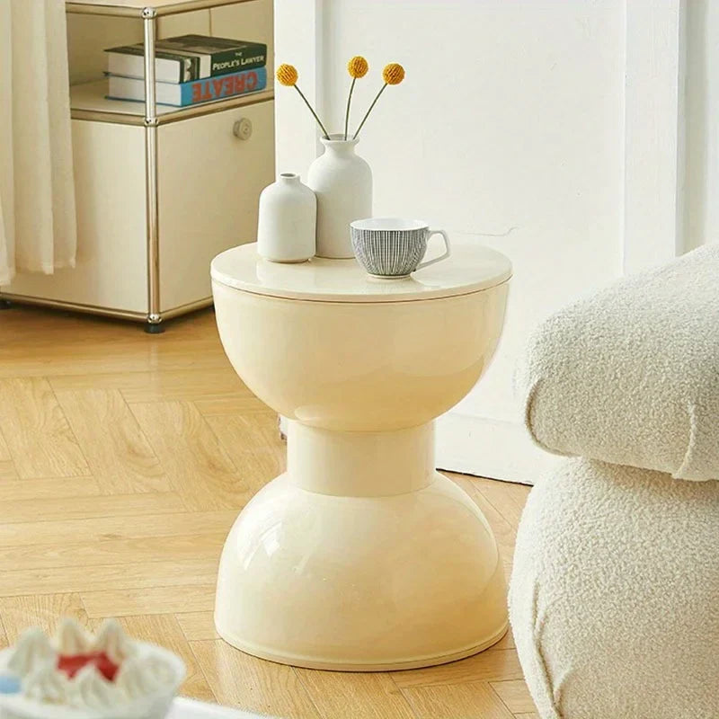 Fesara | Compact Curved End Table for Home Decor