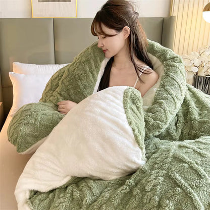 Plush Lamb Cashmere Heavy Weighted Winter Blanket