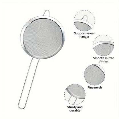 Premium 3pc Stainless Steel Mesh Kitchen Strainer Set