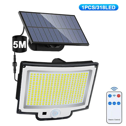 Outdoor Solar Powered Motion Light with 3 Modes
