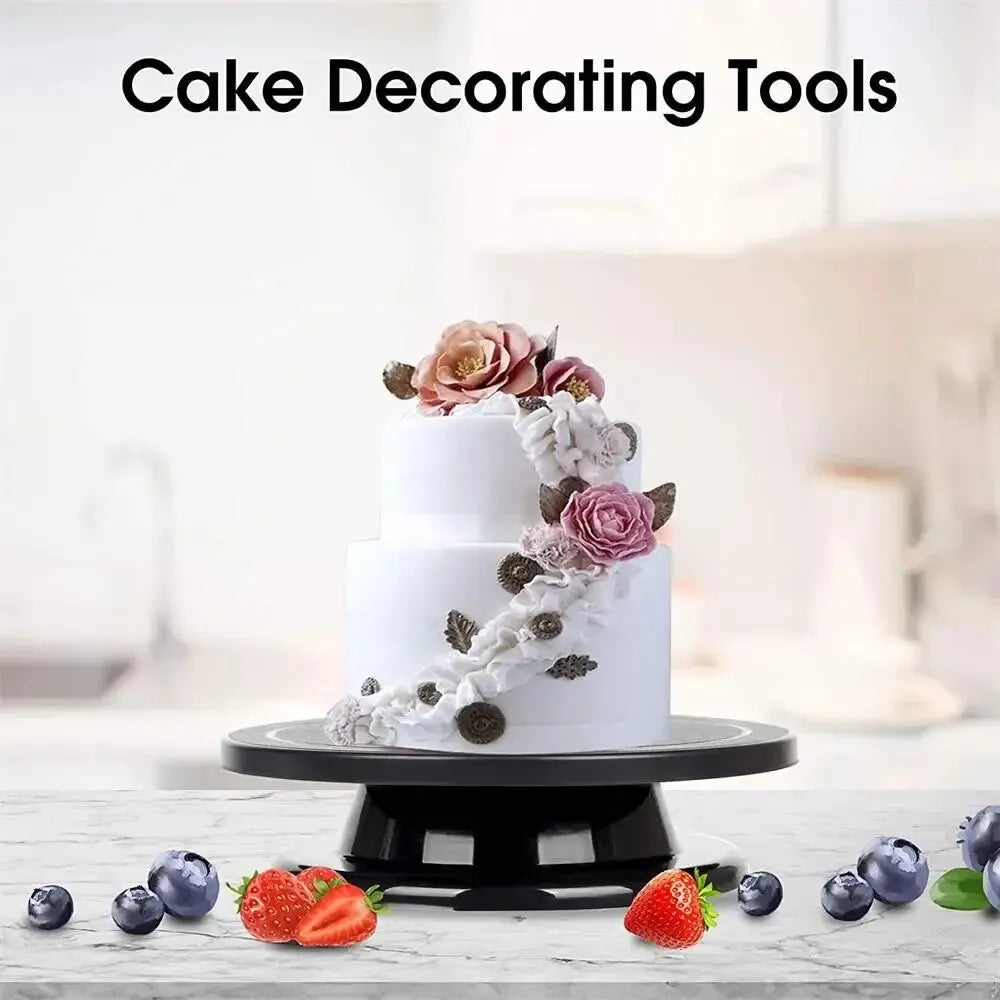 Rotating Cake Stand 28cm Round Food Display Turntable