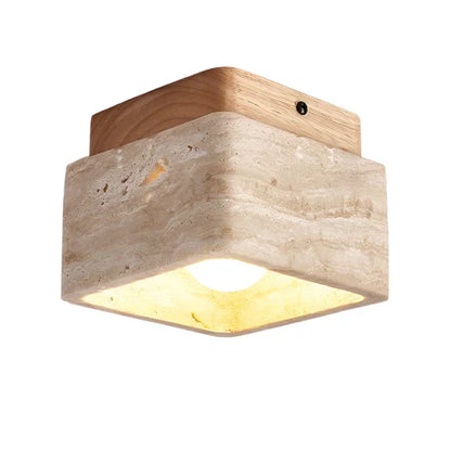Modern Square Wooden LED Ceiling Light