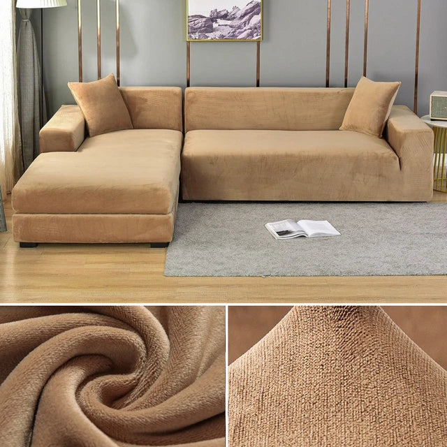 Stretchy Soft Velvet Sofa Protector Cover