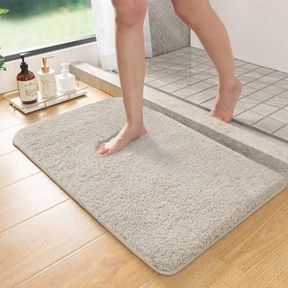 Plush Non Slip Bathroom Mat | Soft Absorbent Floor Mat