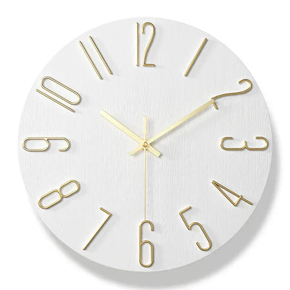 Simple Wooden Wall Clock – Quiet Quartz Modern Design