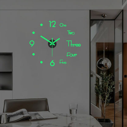 Decorative 3D Glow Silent Wall Clock