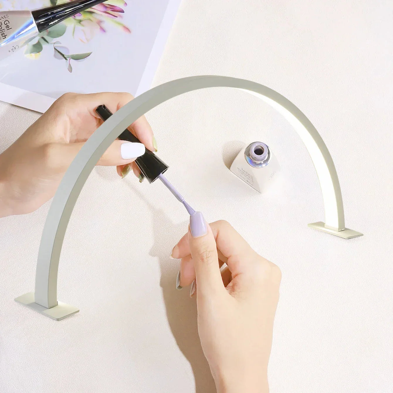 Portable LED Nail Light with Half Moon Design