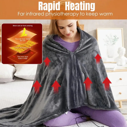 Soft Wearable Electric Blanket with 3 Heat Settings