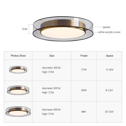 Stylish Round LED Ceiling Light Dimmer
