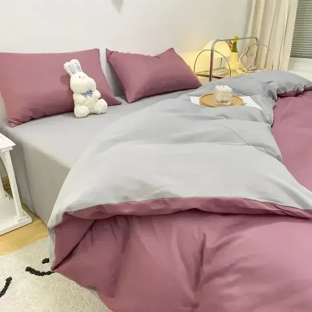 Soft Reversible Duvet Cover Set