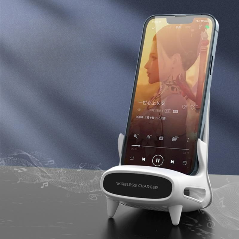 Compact Phone Stand Wireless Charging Desk Holder