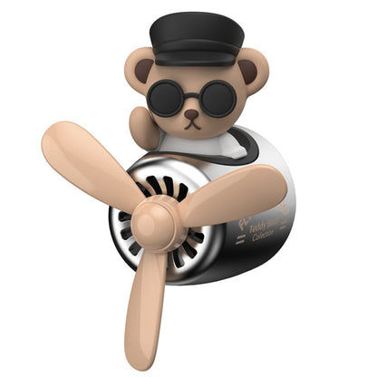 Fresh Car Air Freshener with Rotating Bear Design