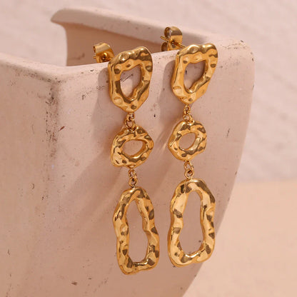 Stylish Drop Triple Tassel Earrings