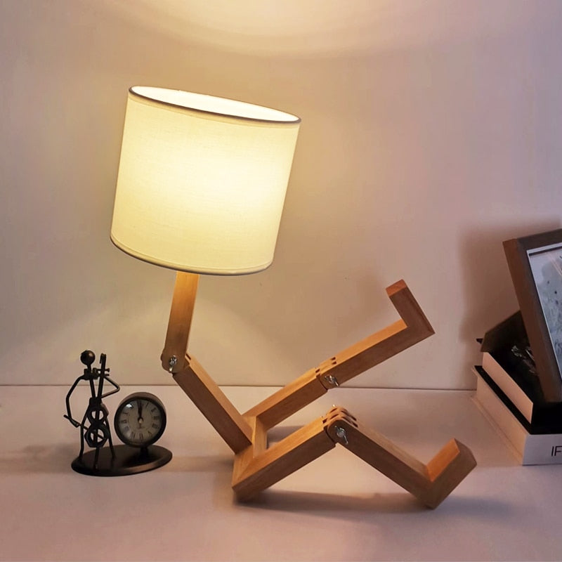 Intelligent Wooden Table Desk Lamp - Fesara